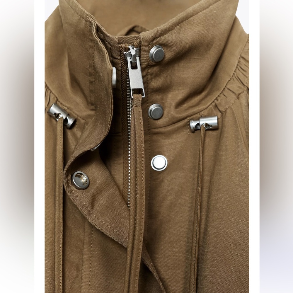 NWT ZARA ZW Collection Fluid Bomber Jacket size S - Picture 6 of 6